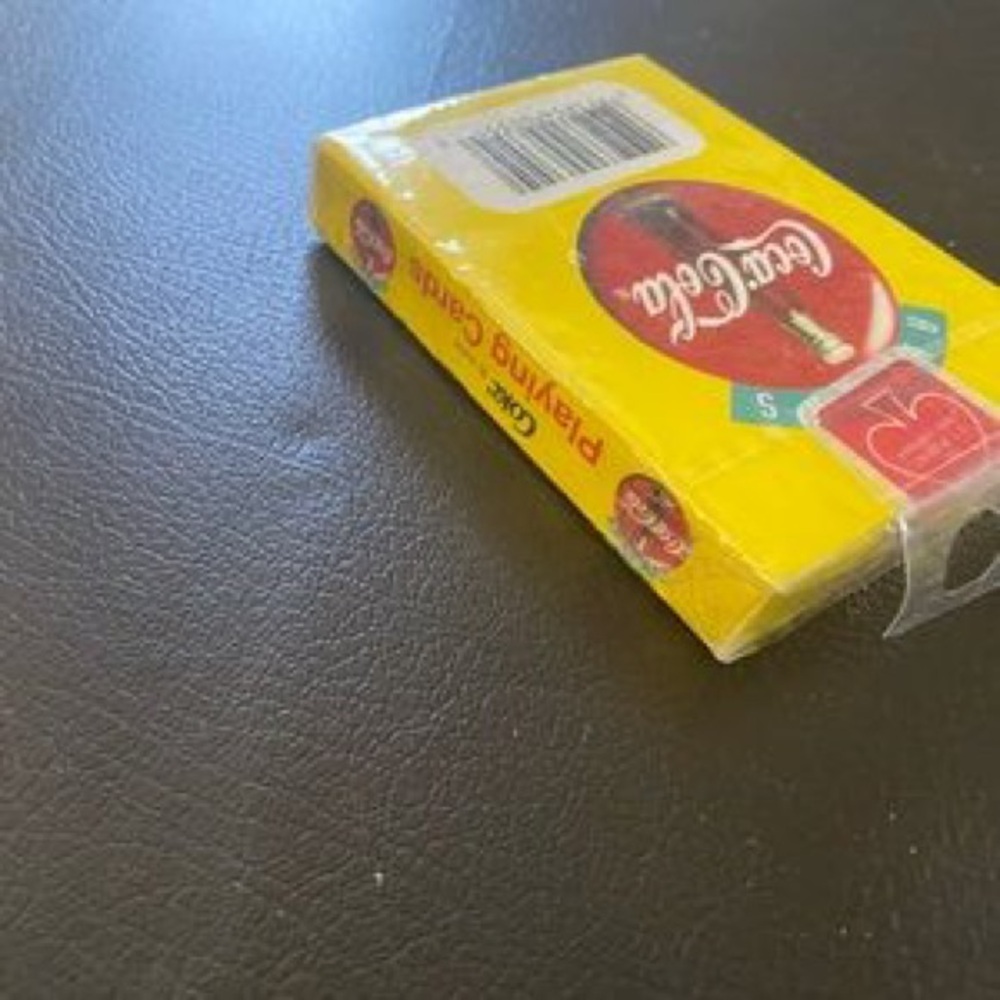 Coca Cola Yellow Playing Cards with Red Logo - Picture 2 of 4